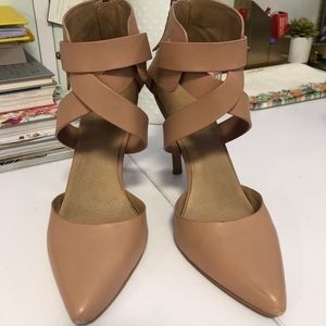 Joe's Jeans Pete Ankle Strap Pointed Toe Pumps